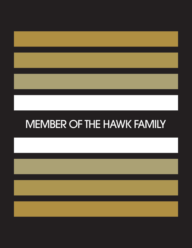 member of the hawk family tee design